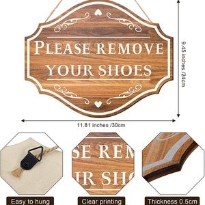 Please remove shoes sign
